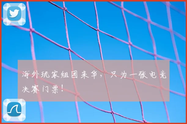 海外玩家组团来华，只为一张电竞决赛门票！